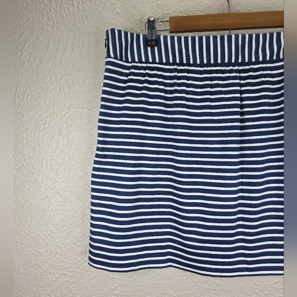 NWT Vineyard Vines Sailing Stripe Cotton Zip Mini Skirt Blue Blazer Size 16 - Picture 9 of 16